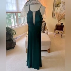 Worn twice! David’s Bridal bridesmaid dress in GEM green -size 12.